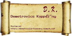 Demetrovics Koppány névjegykártya